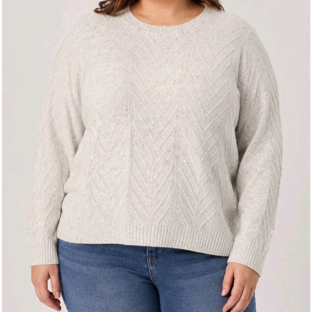 NEW Croft & Barrow Sweater Womens XXL BTextured Knit Pullover Extra-Cozy Chic